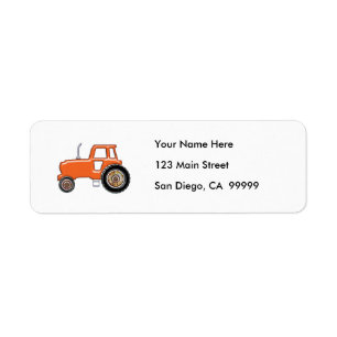 Glänzender orange Traktor