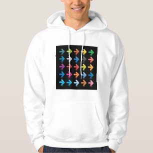 Glänzender Pfeile-Satz Lebendige Richtungspfeile Hoodie
