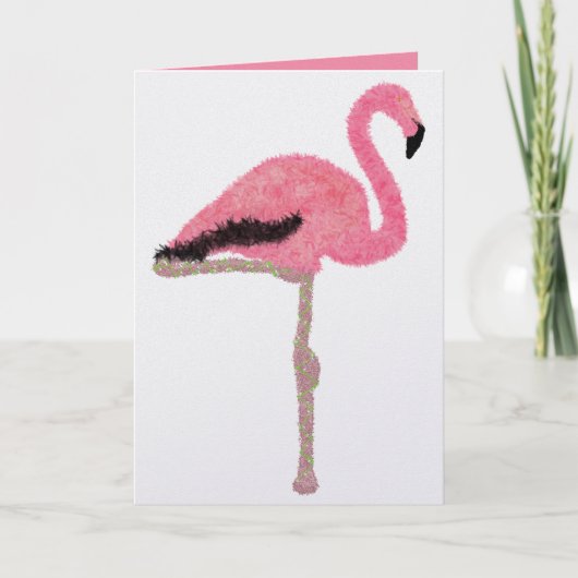 Glänzender rosa Flamingo Strand Weihnachten (Vorderseite)