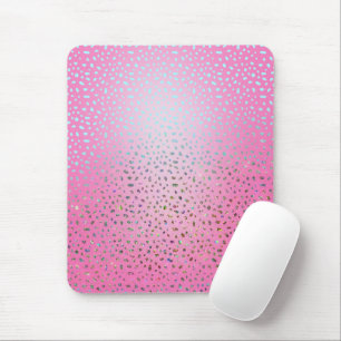Glänzender rosa Gepardendruck Mousepad