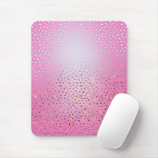 Glänzender rosa Gepardendruck Mousepad (Mit Mouse)