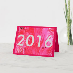 Glänzender rosa Weihnachtsbaum Frohes Neues Jahr 2 Feiertagskarte