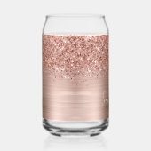 Glänzender Roségold Glam Name Dosenglas (Rechts)