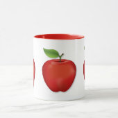 Glänzender roter Apfel Tasse (Zentrum)