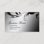 Glänzender Schmetterling 311 Schwarz-weiß Visitenkarte (Rückseite)