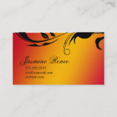 Glänzender Sonnenuntergang des Schmetterlings-311 Visitenkarte (Rückseite)