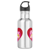 glänzender Tag Edelstahlflasche (Vorderseite)