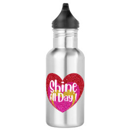 glänzender Tag Edelstahlflasche