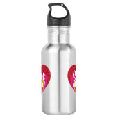 glänzender Tag Edelstahlflasche (Rückseite)