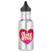 glänzender Tag Edelstahlflasche (Links)