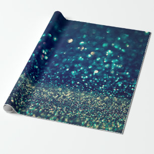 glänzender Vintage-Lichter Hintergrund. Gold, Silb Geschenkpapier
