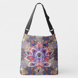 Glänzender Zen Lotus Tragetaschen Mit Langen Trägern