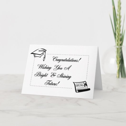 Glänzender zukünftiger Absolvent Karte (Vorderseite)