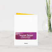 Glänzender Zwiebel-Locken-Stamm Karte (Rückseite)