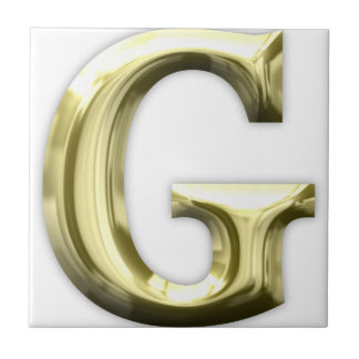 Glänzendes Alphabet goldener Buchstabeg Gold Fliese