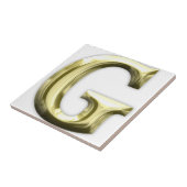 Glänzendes Alphabet goldener Buchstabeg Gold Fliese (Seite)