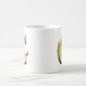 Glänzendes Alphabet goldener Buchstabeg Gold Kaffeetasse (Mittel)