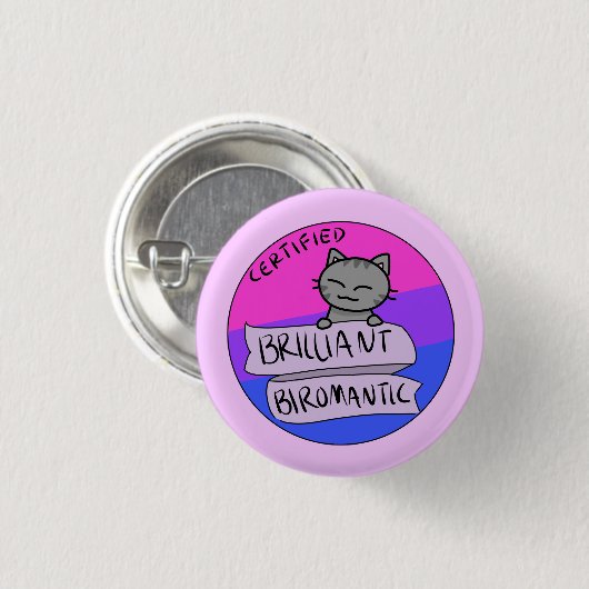 Glänzendes Biromantic Button (Vorne & Hinten)