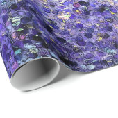 Glänzendes Blau Geschenkpapier (Rolleneckpunkt)