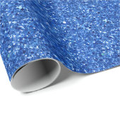 Glänzendes blaues Hintergrundmuster Geschenkpapier (Rolleneckpunkt)