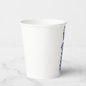 Glänzendes blaues Informationssymbol Pappbecher (Rechts)