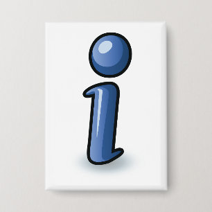 Glänzendes Blaues Informationssymbol-Symbol Button