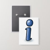Glänzendes Blaues Informationssymbol-Symbol Button (Vorderseite/Rückseite)