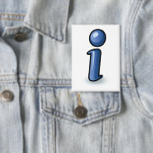 Glänzendes Blaues Informationssymbol-Symbol Button (Insitu)