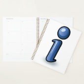 Glänzendes Blaues Informationssymbol-Symbol Planer (Anzeige)