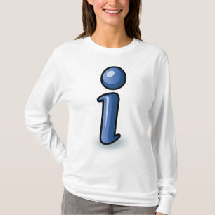 Glänzendes Blaues Informationssymbol-Symbol T-Shirt