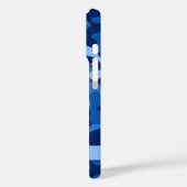 Glänzendes blaues Tarnmuster Personalisiert Case-Mate iPhone Hülle (Rückseite / Links)