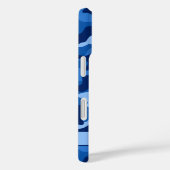 Glänzendes blaues Tarnmuster Personalisiert Case-Mate iPhone Hülle (Rückseite / Rechts)