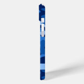 Glänzendes blaues Tarnmuster Personalisiert Case-Mate iPhone Hülle (Rückseite / Links)