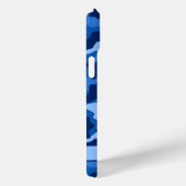 Glänzendes blaues Tarnmuster Personalisiert Case-Mate iPhone Hülle (Rückseite / Rechts)