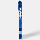 Glänzendes blaues Tarnmuster personalisiert Case-Mate iPhone Hülle (Rückseite / Links)