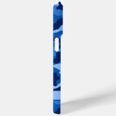 Glänzendes blaues Tarnmuster personalisiert Case-Mate iPhone Hülle (Rückseite / Rechts)