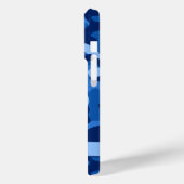 Glänzendes blaues Tarnmuster personalisiert Case-Mate iPhone Hülle (Rückseite / Links)