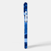 Glänzendes blaues Tarnmuster personalisiert Case-Mate iPhone Hülle (Rückseite / Links)
