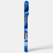 Glänzendes blaues Tarnmuster personalisiert Case-Mate iPhone Hülle (Rückseite / Rechts)