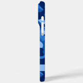 Glänzendes blaues Tarnmuster personalisiert Case-Mate iPhone Hülle (Rückseite / Links)