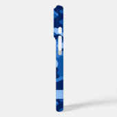 Glänzendes blaues Tarnmuster Personalisiert Case-Mate iPhone Hülle (Rückseite / Links)