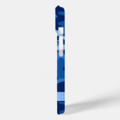Glänzendes blaues Tarnmuster Personalisiert Case-Mate iPhone Hülle (Rückseite / Links)