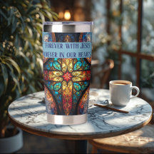 Glänzendes Buntglas-Kreuz Katholisches religiöses