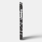 Glänzendes dunkelgraues iPhone-Case mit Asttextur Case-Mate iPhone Hülle (Rückseite / Links)
