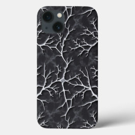 Glänzendes dunkelgraues iPhone-Case mit Zweig-Reli Case-Mate iPhone Hülle