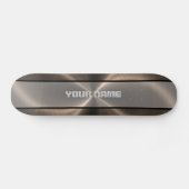 Glänzendes Edelstahl-Bronzemetall 2 Skateboard (Horizontal)
