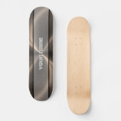 Glänzendes Edelstahl-Bronzemetall 2 Skateboard (Vorderseite)