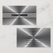 Glänzendes Edelstahl-Metall Visitenkarte (Vorne/Hinten)