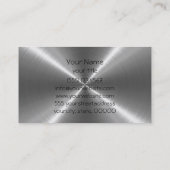 Glänzendes Edelstahl-Metall Visitenkarte (Rückseite)