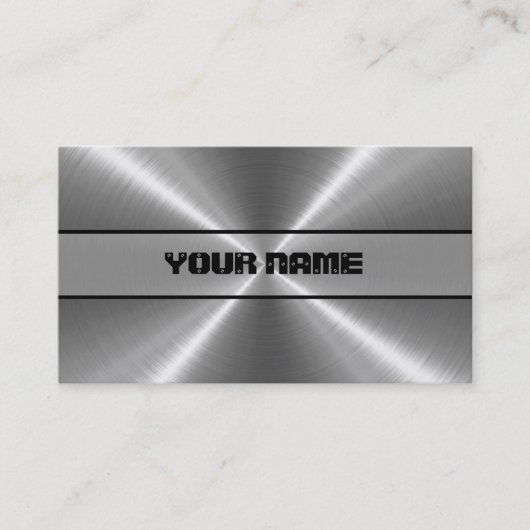 Glänzendes Edelstahl-Metall Visitenkarte (Vorderseite)